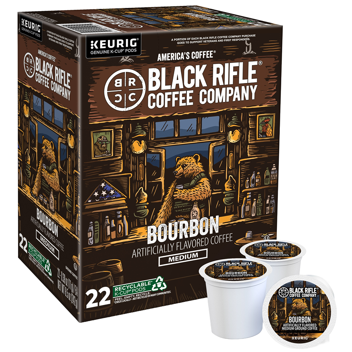Bourbon Coffee, K-Cups - 22CT