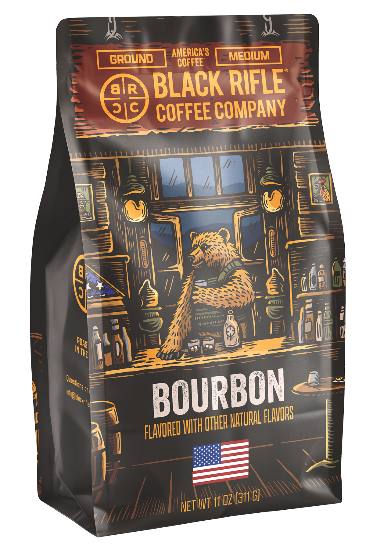 Bourbon Coffee, Ground, 11oz